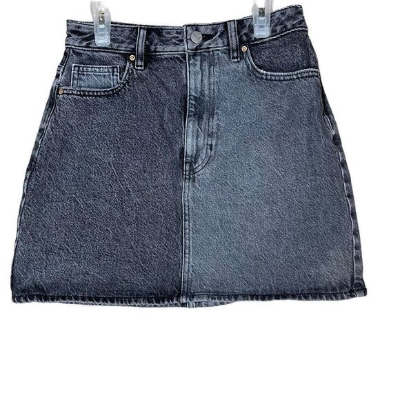 Pacsun black/charcoal jean mini skirt size 27 - Picture 3 of 7